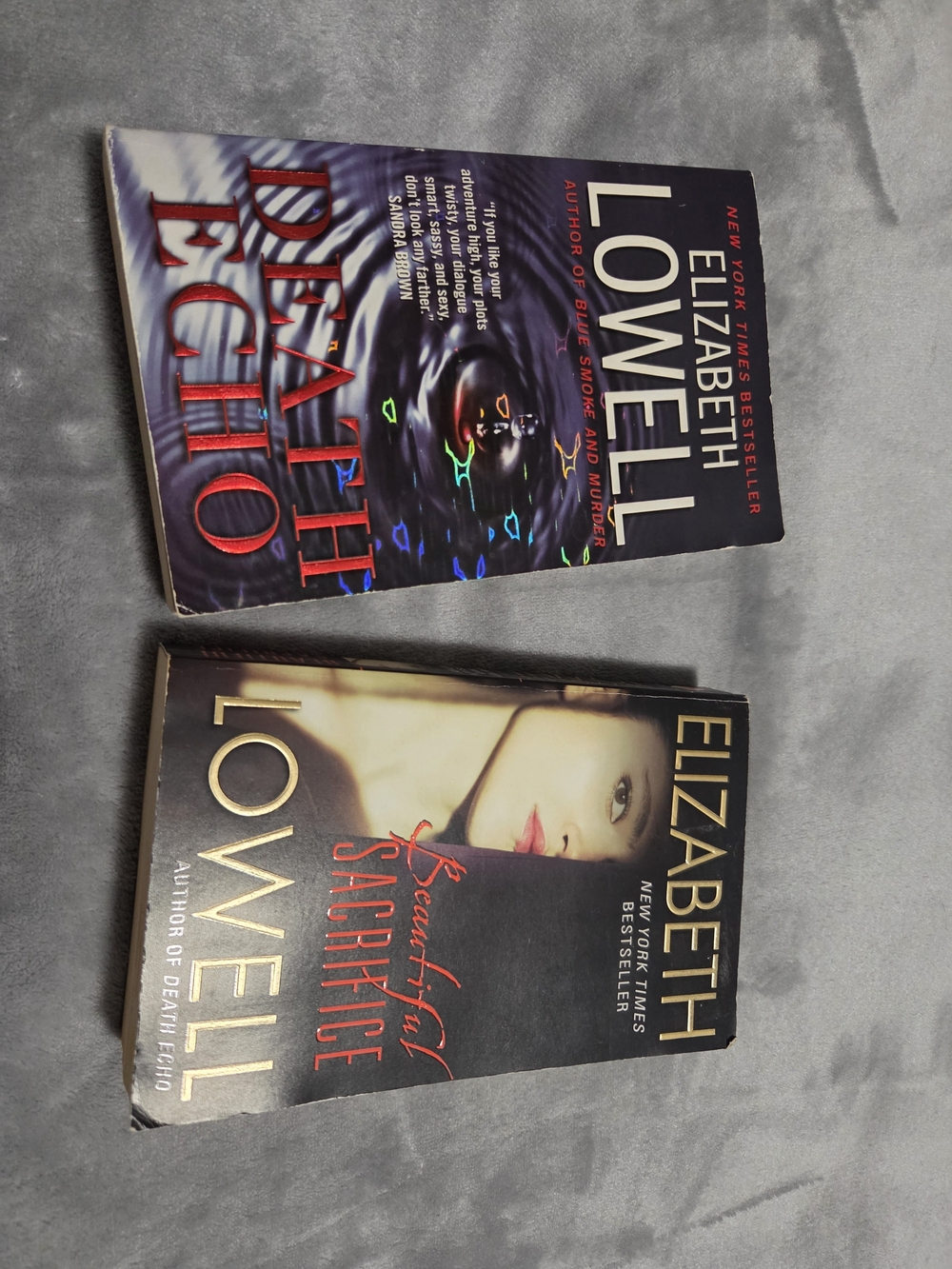 2 Book Bundle by Elizabeth Lowell — Beautiful Sacrifice & Death Echo Paperbacks